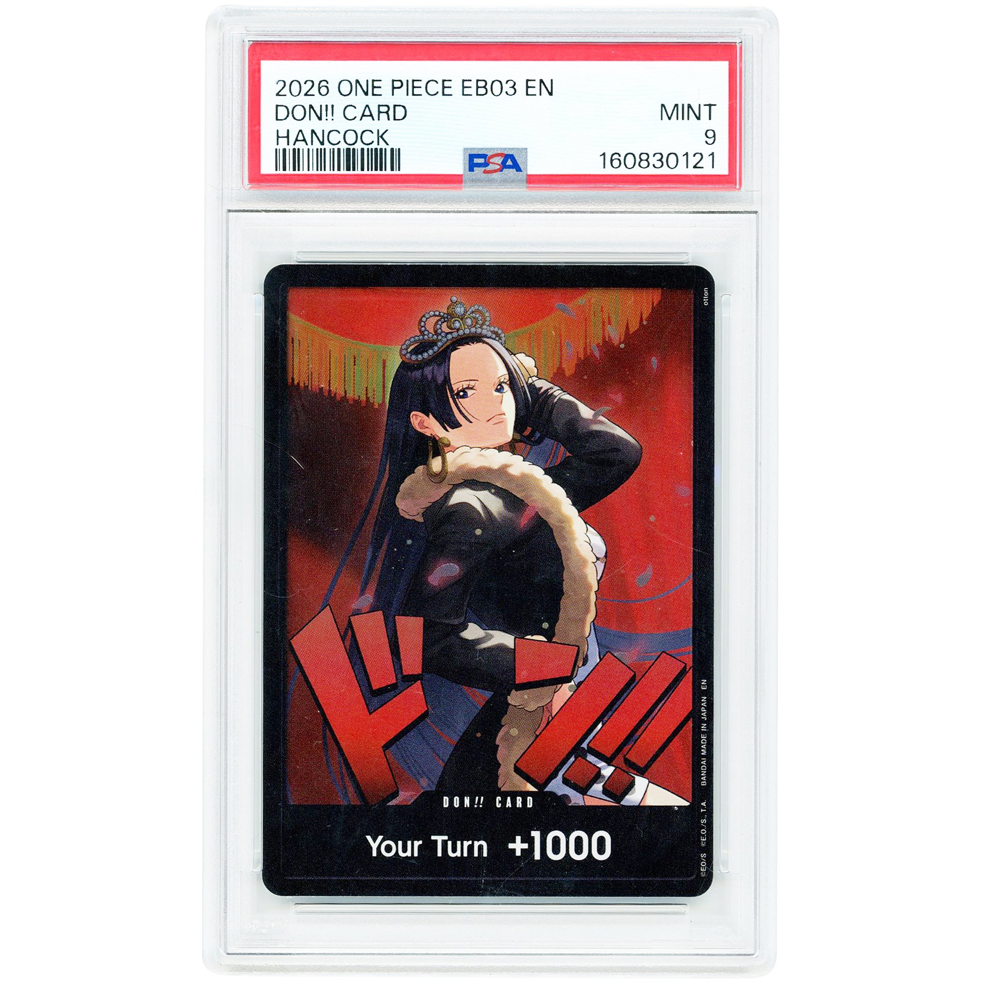 DON!! Card 2026 One Piece Heroine's Edition DON!! Boa Hancock # PSA Authenticated 9 Card