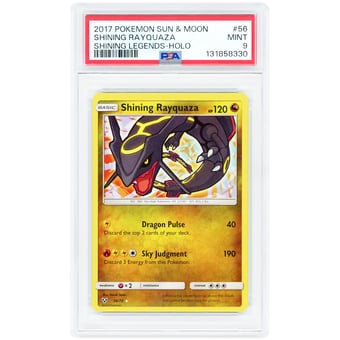 Shining Rayquaza 2017 Pokemon Shining Legends Shiny Holo Rare #56 PSA Authenticated 9 Card