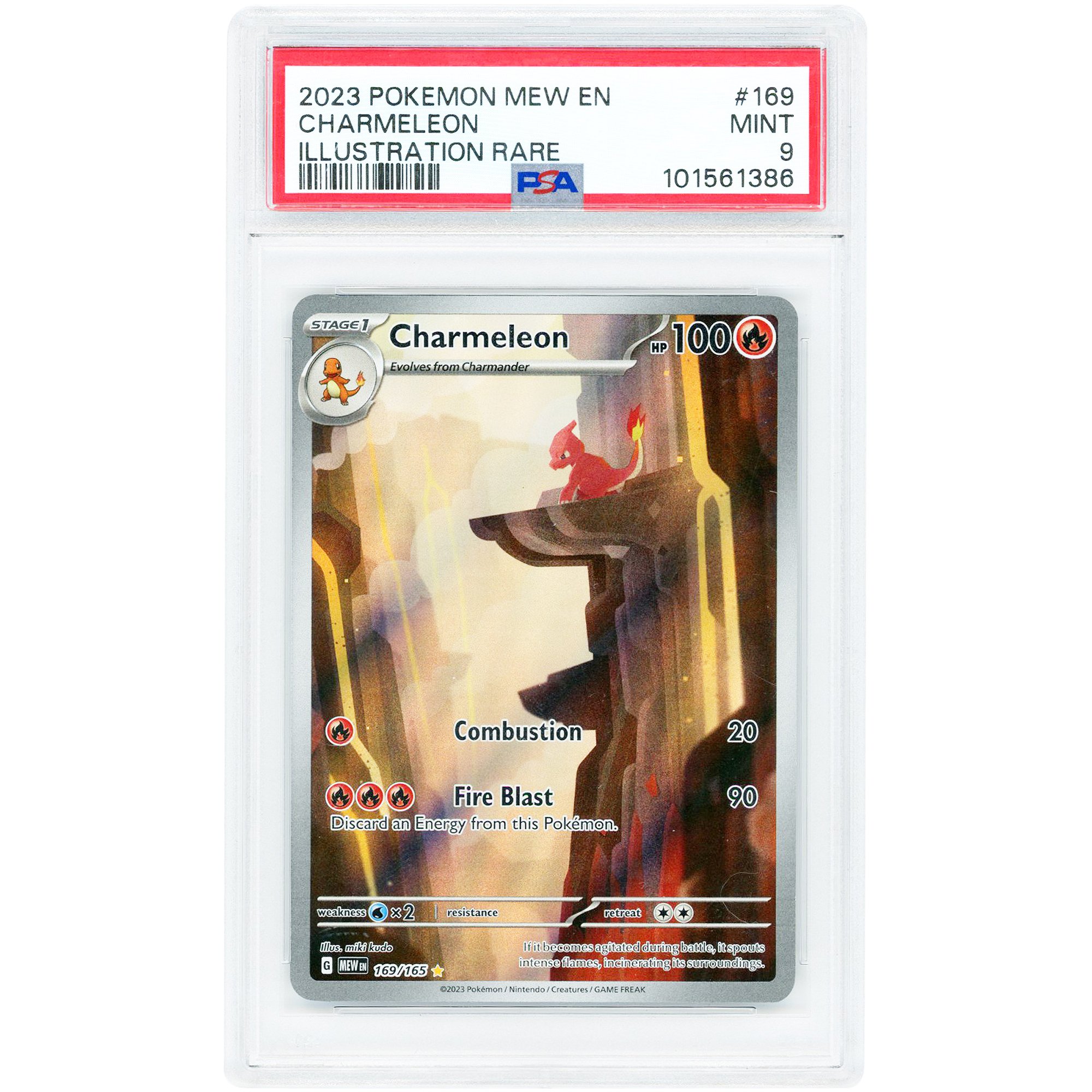Charmeleon 2023 Pokemon 151 Illustration Rare #169 PSA Authenticated 9 Card