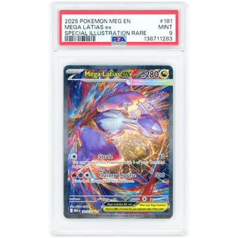Mega Latias ex 2025 Pokemon Mega Evolution Special Illustration Rare #181 PSA Authenticated Card