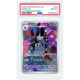 Banette 2026 Pokemon Ascended Heroes Illustration Rare #234 PSA Authenticated 8 Card
