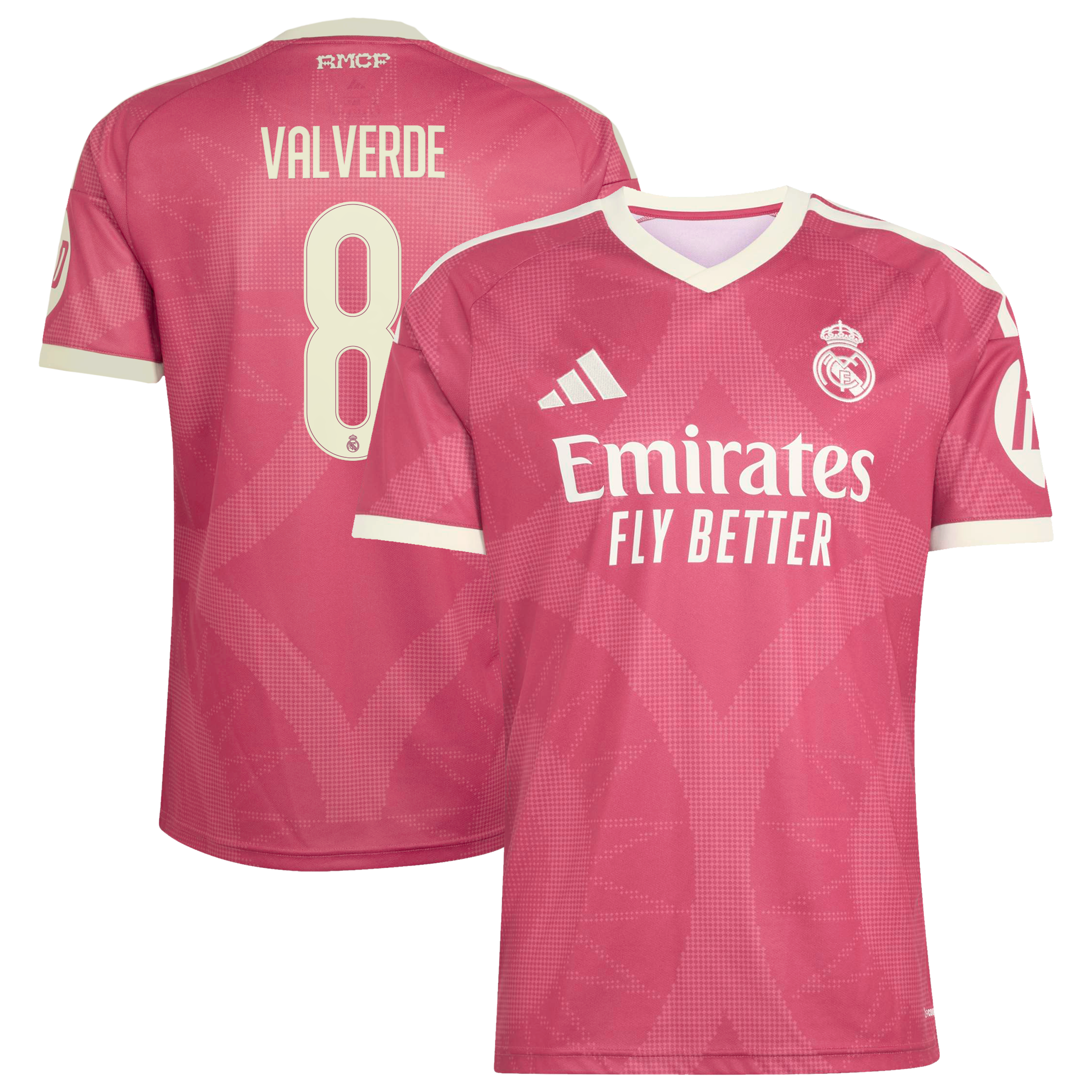 Men's adidas Federico Valverde Pink Real Madrid 2026/27 Third Replica Jersey