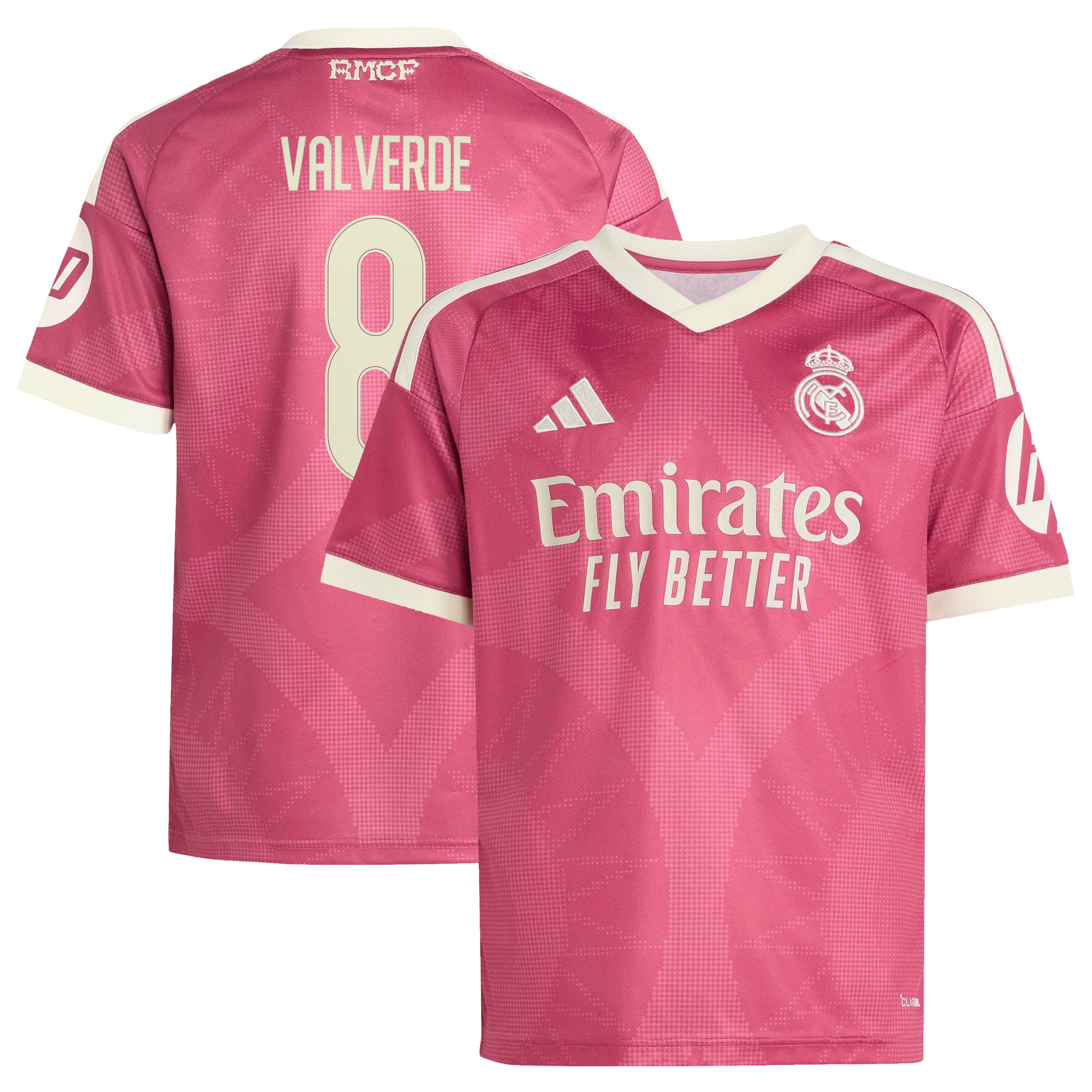 Youth adidas Federico Valverde Pink Real Madrid 2026/27 Third Replica Jersey