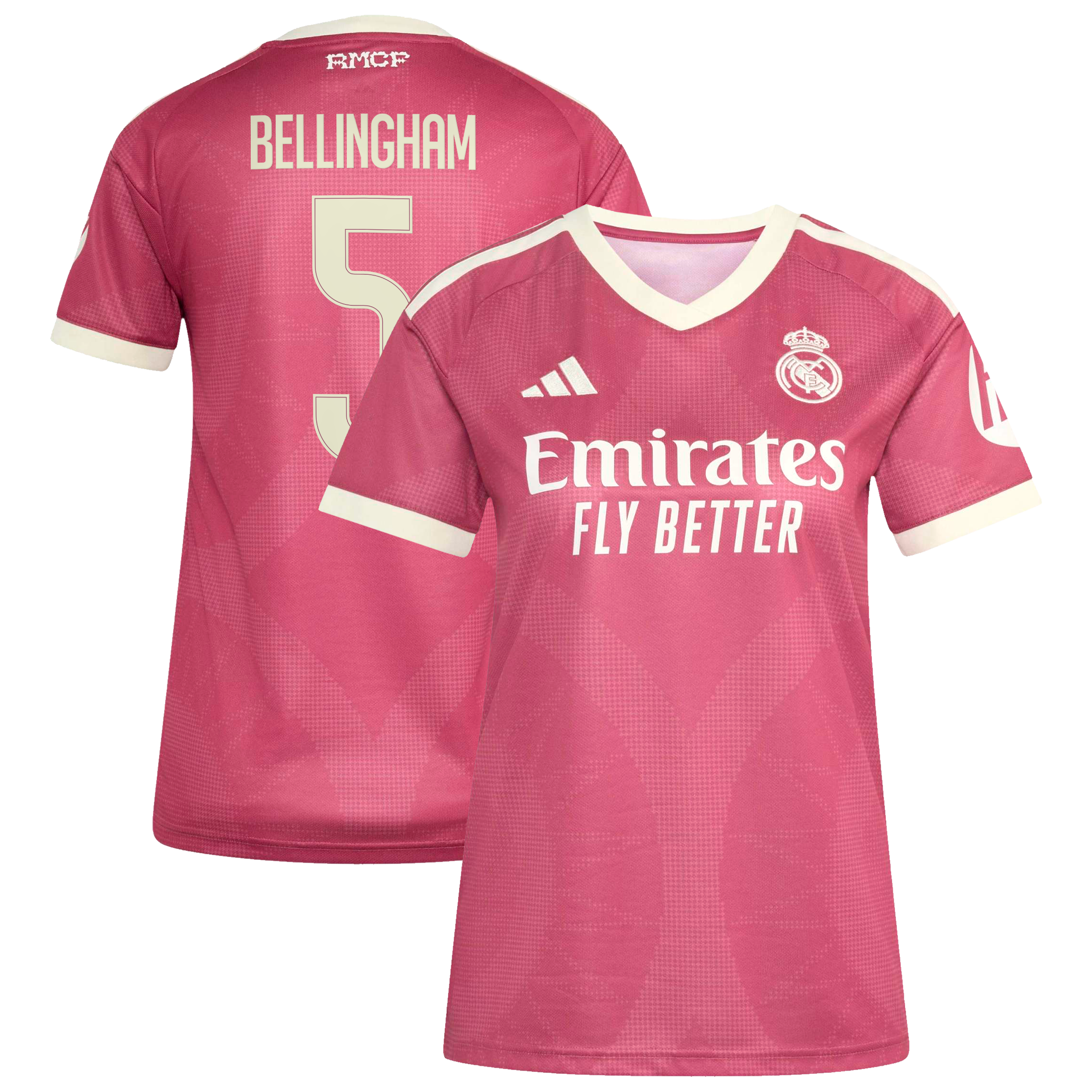 Women's adidas Jude Bellingham Pink Real Madrid 2026/27 Third Replica Jersey