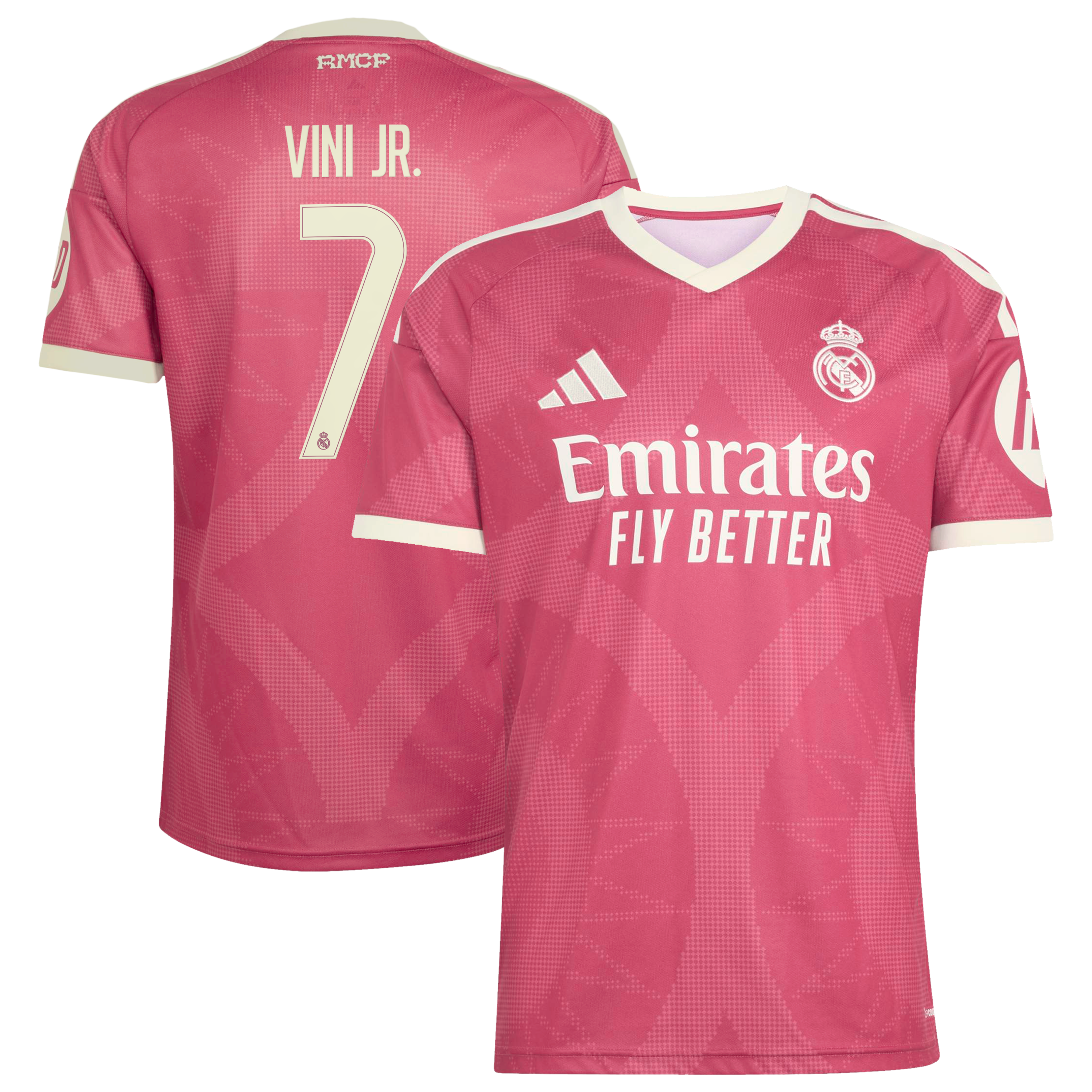 Men's adidas Vini Jr. Pink Real Madrid 2026/27 Third Replica Jersey