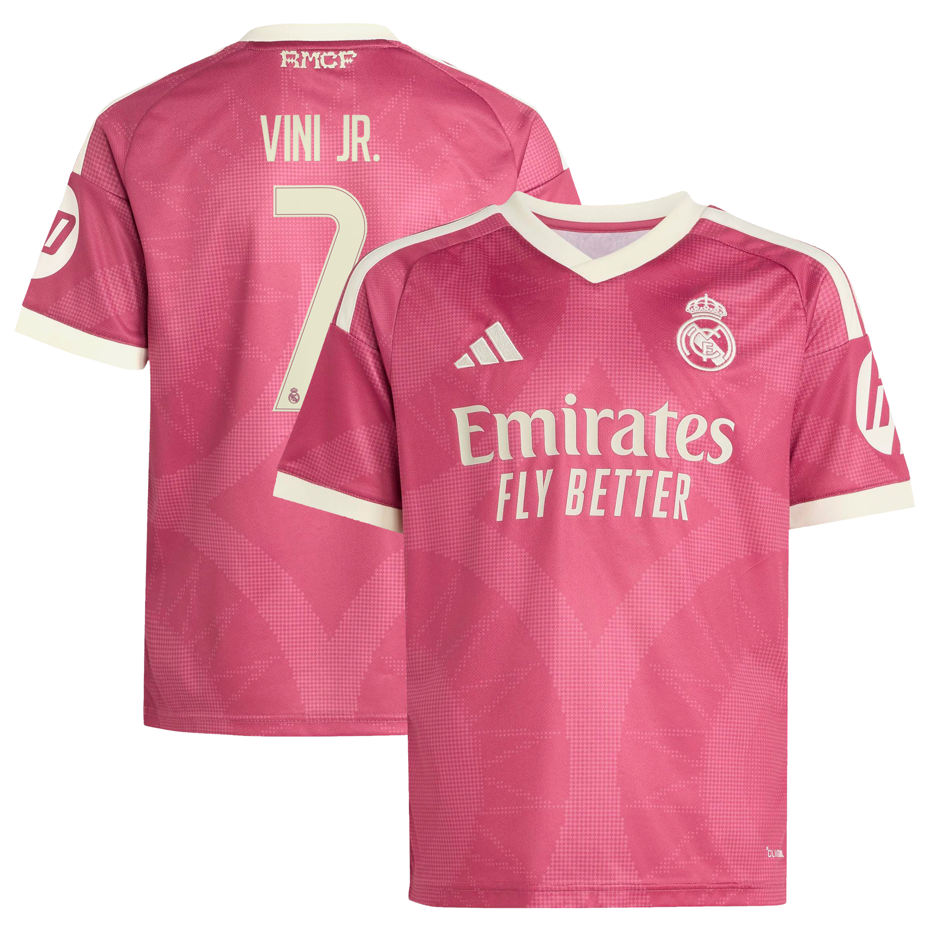 Youth adidas Vini Jr. Pink Real Madrid 2026/27 Third Replica Jersey