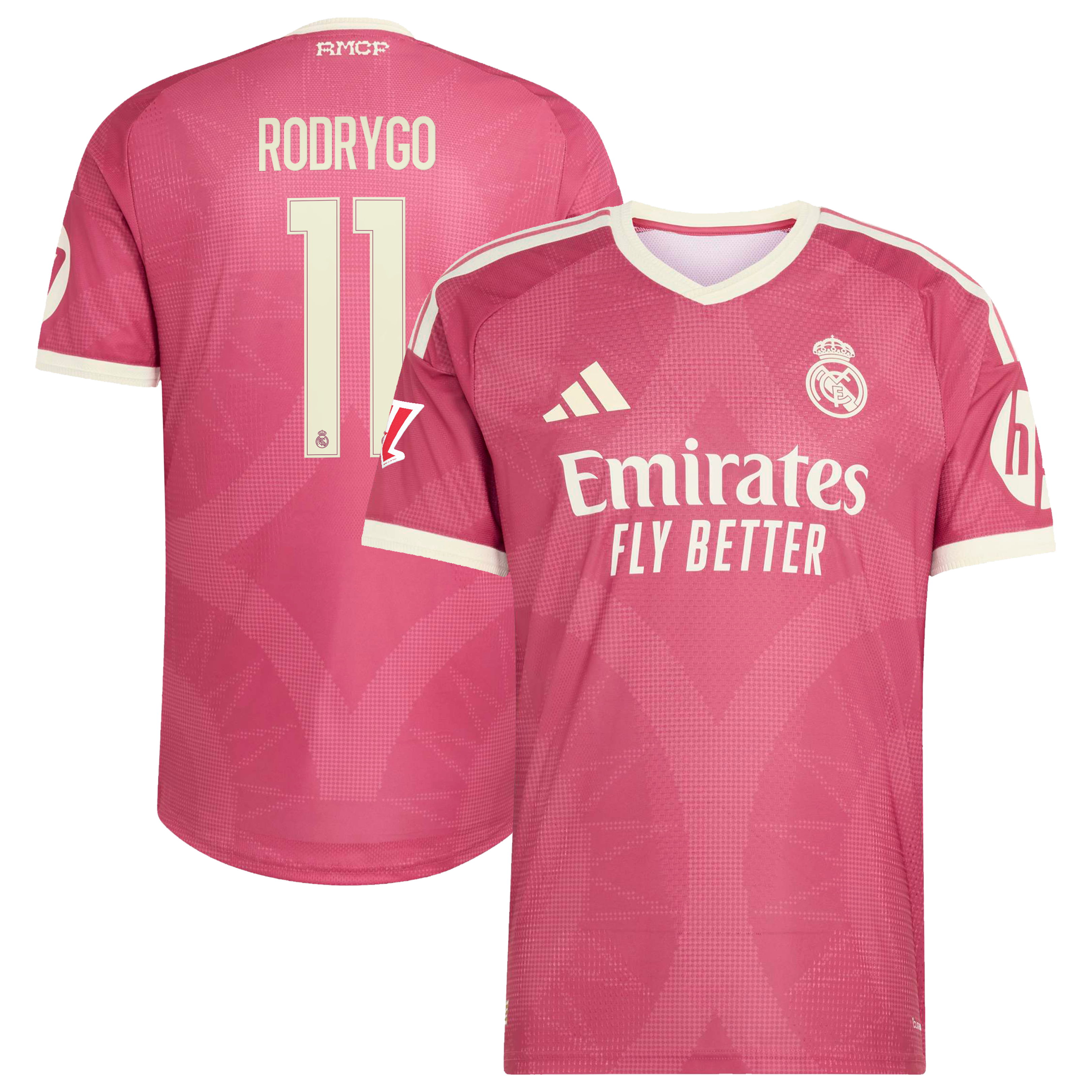 Men's adidas Rodrygo Pink Real Madrid 2026/27 Third On-Field Authentic Jersey