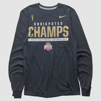 National Championship Nike 2014 Long Sleeve T-shirt - Black - XS by Fanatics Real Vintage
