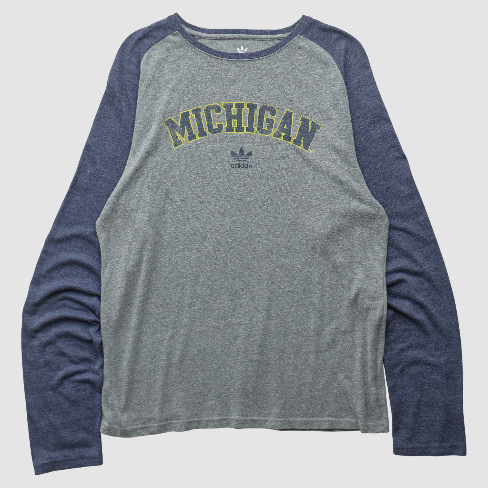 Michigan Wolverines Adidas 2010s Long Sleeve T-shirt - Dark Heather Gray - M by Fanatics Real Vintage