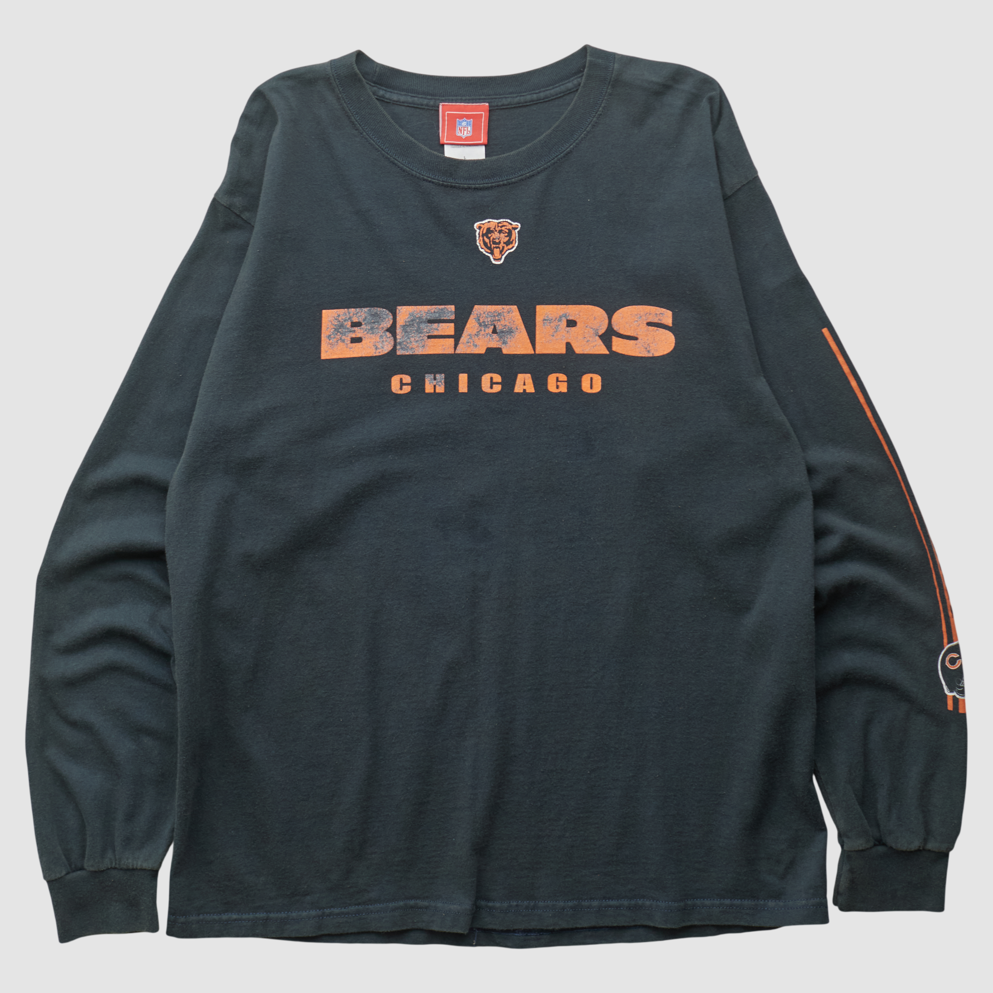 Chicago Bears NFL 2000s Long Sleeve T-shirt – Black – S by Fanatics Real Vintage