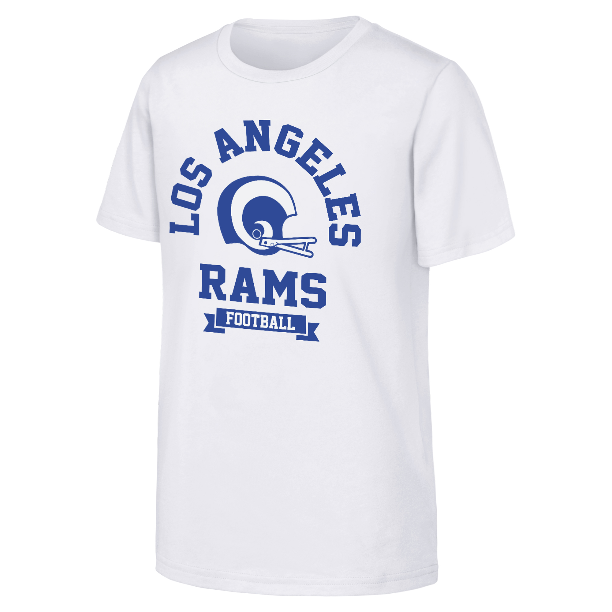 Youth Outerstuff White Los Angeles Rams Football T-Shirt