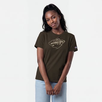 Women's Champion Brown Minnesota Wild Fall Vibes T-Shirt