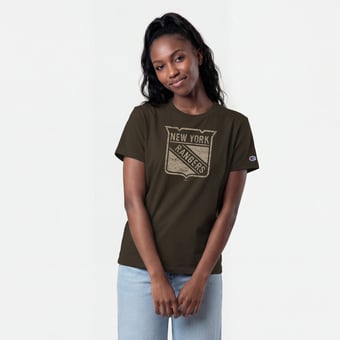 Women's Champion Brown New York Rangers Fall Vibes T-Shirt