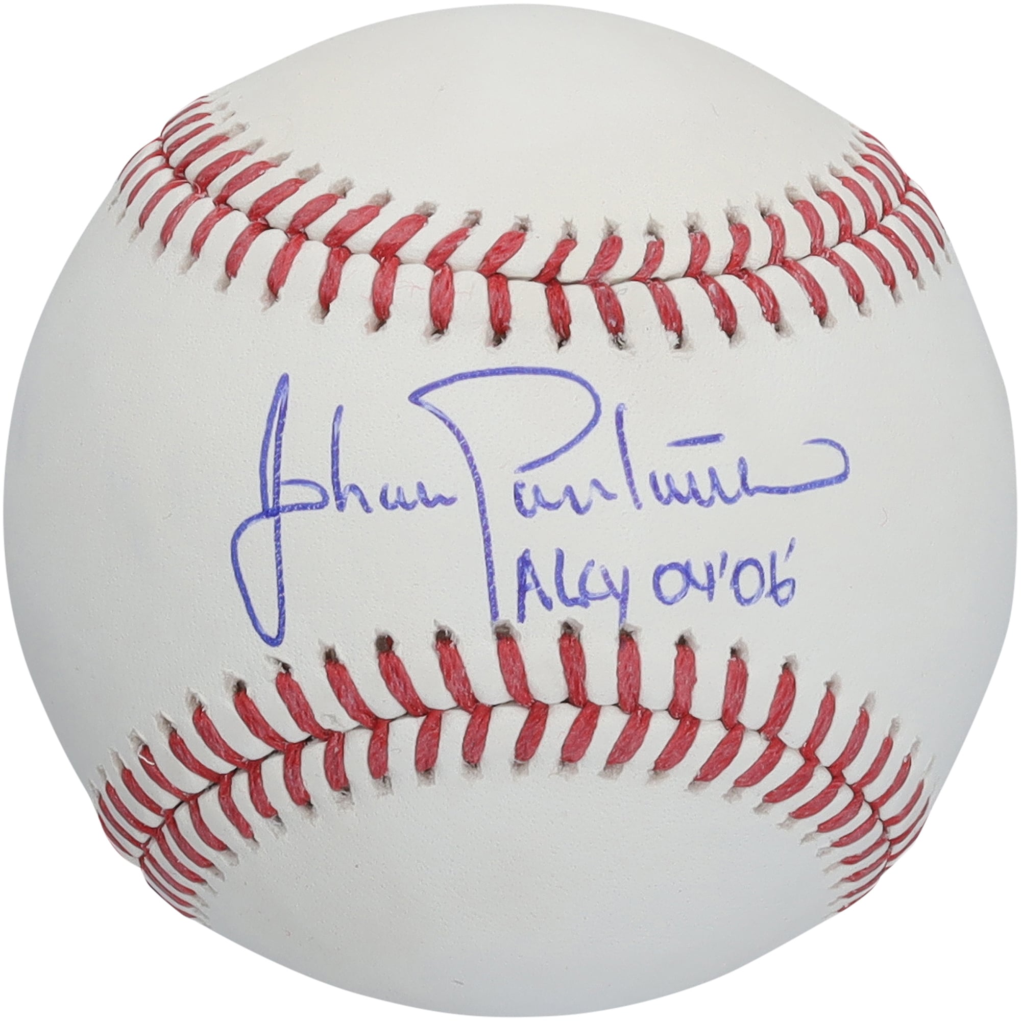 Johan Santana Minnesota Twins Autographed Baseball with "AL Cy Young 04', 06'" Inscription