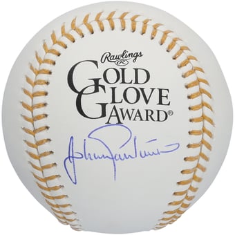 Johan Santana Minnesota Twins Autographed Gold Glove Logo Baseball