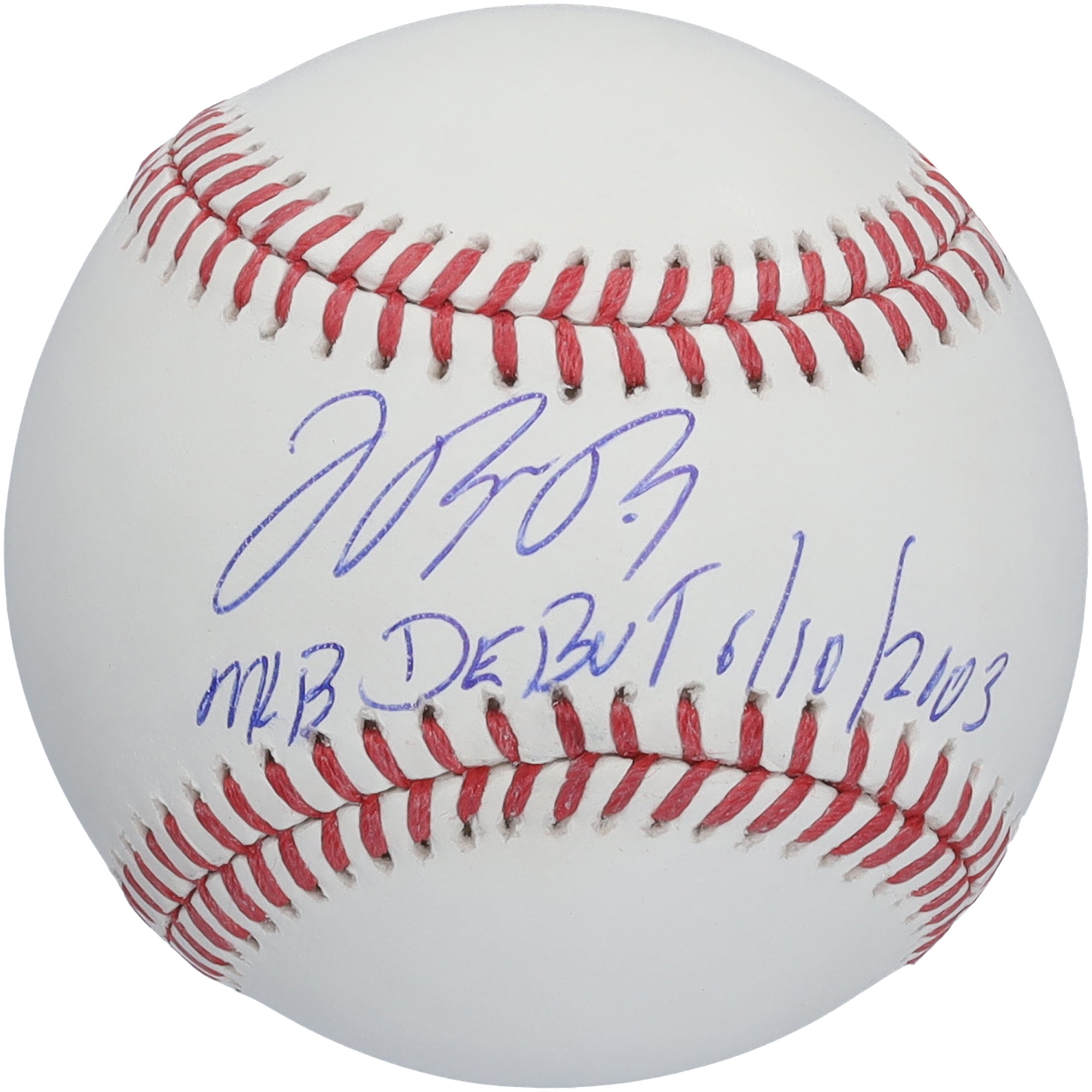 Jose Reyes New York Mets Autographed Baseball with "MLB Debut 6/10/2003" Inscription