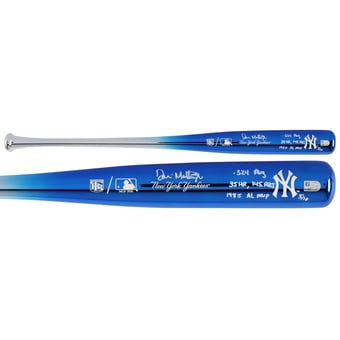 Don Mattingly New York Yankees Autographed Big Time Bats Chrome Bat with Multiple Inscriptions - Limited Edition of 10
