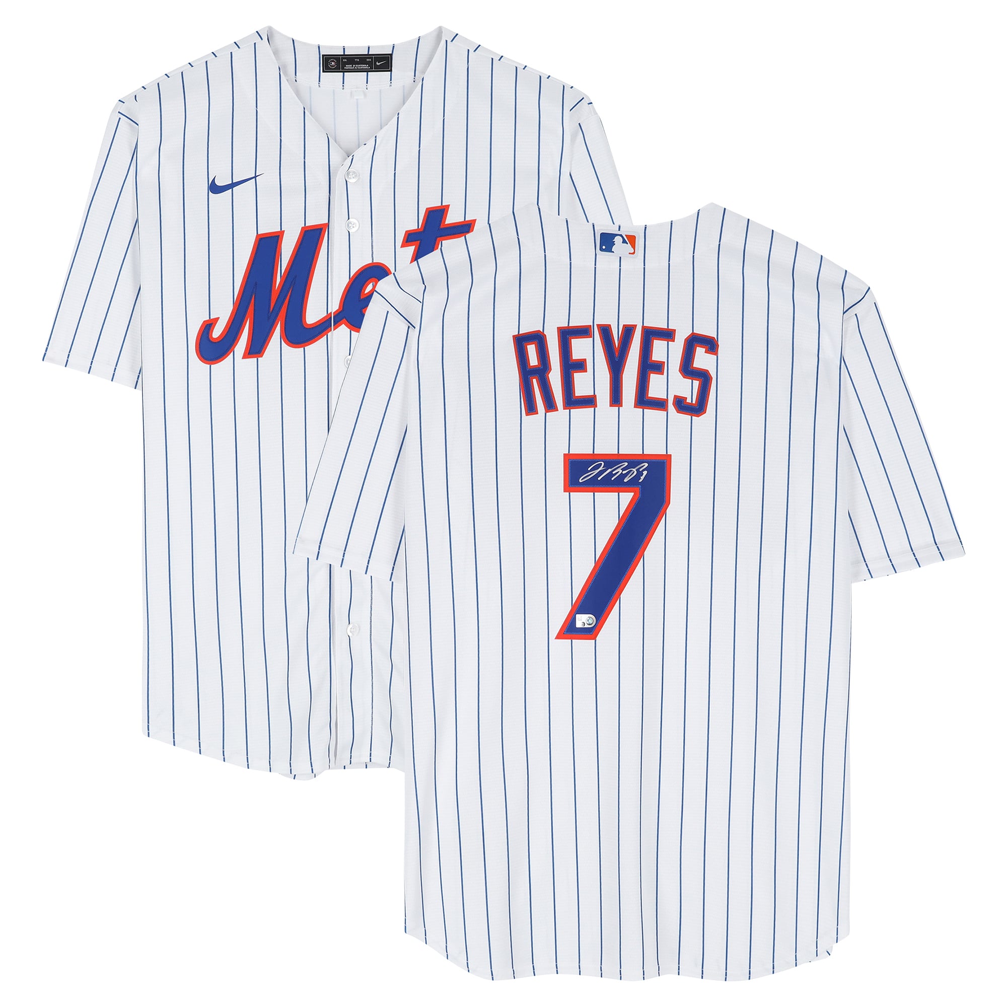 Jose Reyes New York Mets Autographed White Nike Replica Jersey
