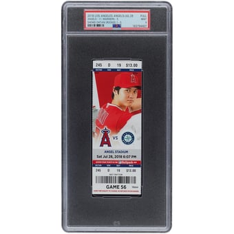 Shohei Ohtani Los Angeles Angels July 28, 2018 PSA Authenticated 9 Ticket