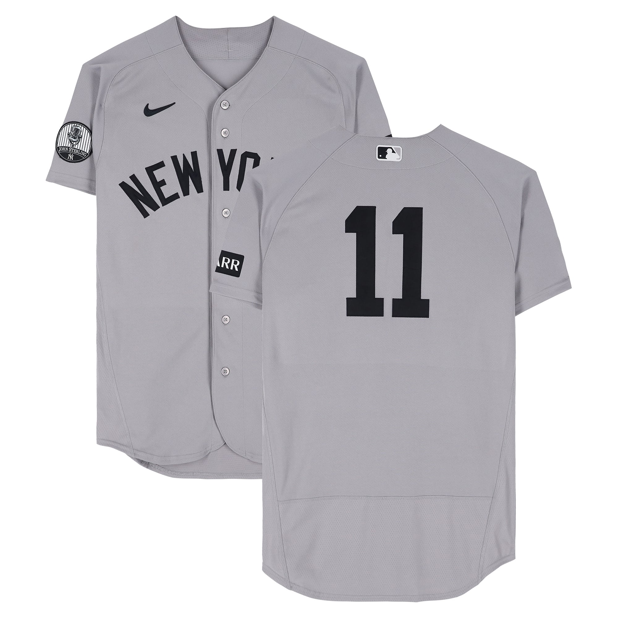 Anthony Volpe New York Yankees Game-Used #11 Gray Nike Jersey vs. Boston Red Sox on June 28, 2026