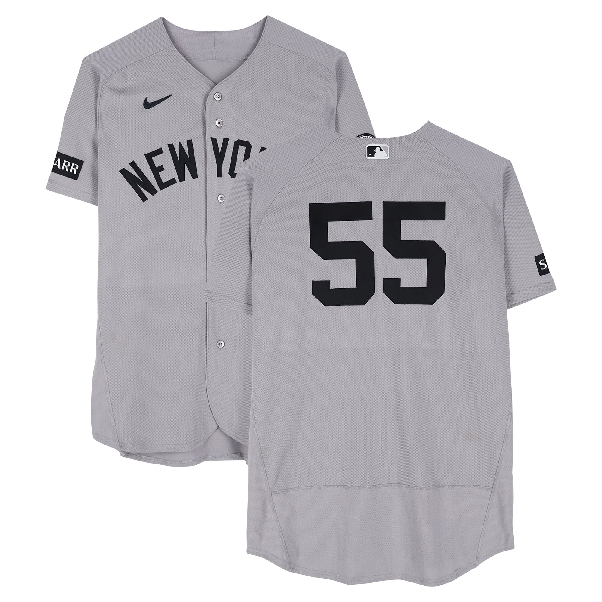 Carlos Rodón New York Yankees Game-Used #55 Gray Nike Jersey vs. Boston Red Sox on June 28, 2026