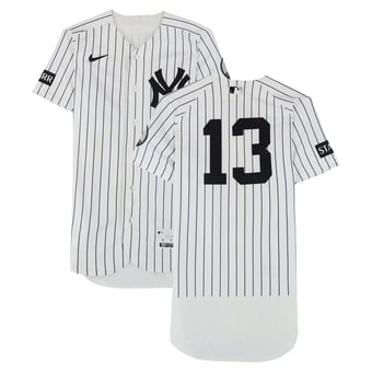 Jazz Chisholm Jr. New York Yankees Game-Used #13 White Nike Pinstripe Jersey vs. Minnesota Twins on July 5, 2026