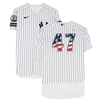 Brent Headrick New York Yankees Game-Used #47 White Nike Pinstripe Jersey vs. Minnesota Twins on July 4, 2026