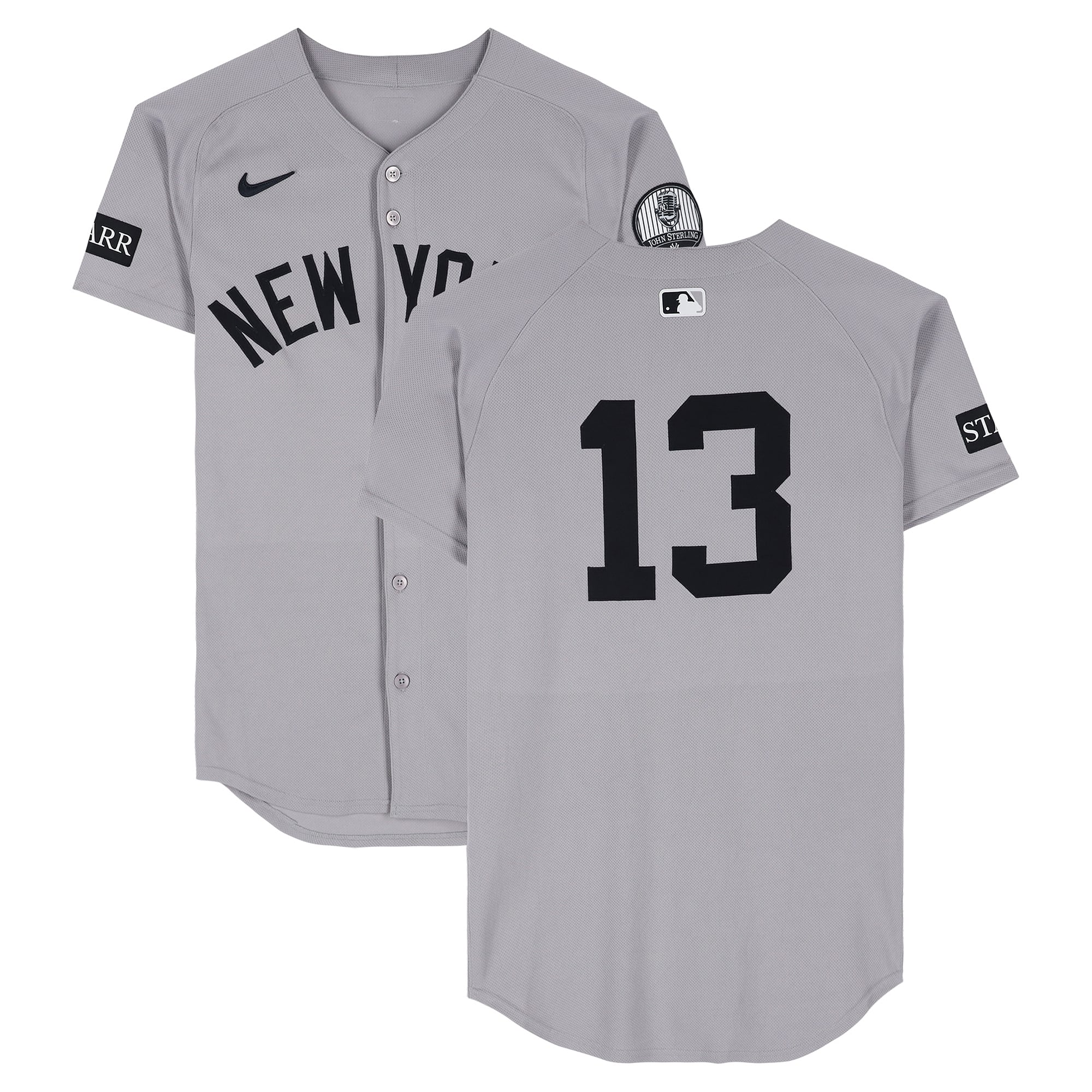 Jazz Chisholm Jr. New York Yankees Game-Used #13 Gray Nike Jersey vs. Boston Red Sox on June 28, 2026