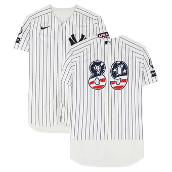 Brendan Beck New York Yankees Game-Used #89 White Nike Pinstripe Jersey vs. Minnesota Twins on July 4, 2026