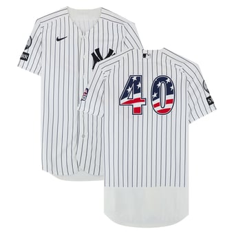 Ryan Weathers New York Yankees Player-Worn #40 White Nike Pinstripe Jersey vs. Minnesota Twins on July 4, 2026