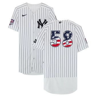 Paul Blackburn New York Yankees Player-Worn #58 White Nike Pinstripe Jersey vs. Minnesota Twins on July 4, 2026