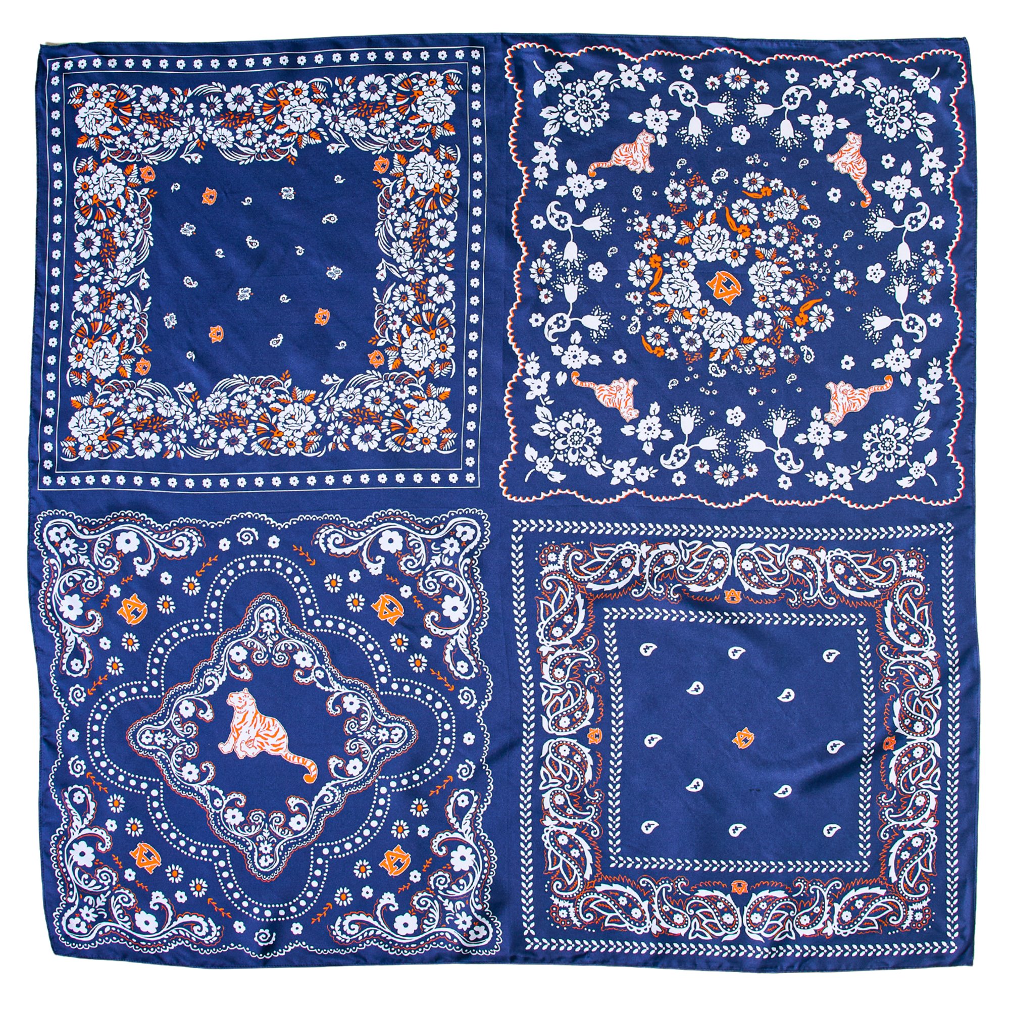 Smith & Quinn Auburn Tigers Square Silk Scarf