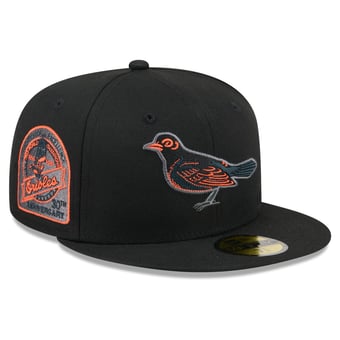 Men's New Era  Black Baltimore Orioles Color Pop 59FIFTY Fitted Hat