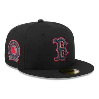 Men's New Era  Black Boston Red Sox Color Pop 59FIFTY Fitted Hat
