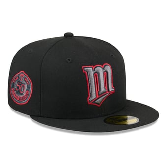 Men's New Era  Black Minnesota Twins Color Pop 59FIFTY Fitted Hat
