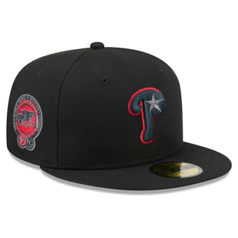 Men's New Era  Black Philadelphia Phillies Color Pop 59FIFTY Fitted Hat