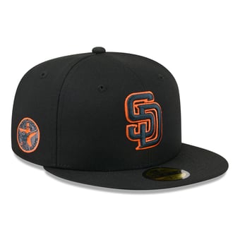 Men's New Era  Black San Diego Padres Color Pop 59FIFTY Fitted Hat