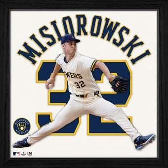Highland Mint Jacob Misiorowski Milwaukee Brewers  13" x 13" Impact Jersey Frame