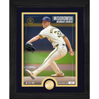 "Highland Mint Jacob Misiorowski Milwaukee Brewers  13"" x 16"" Limited Edition Bronze Coin Photo Mint"