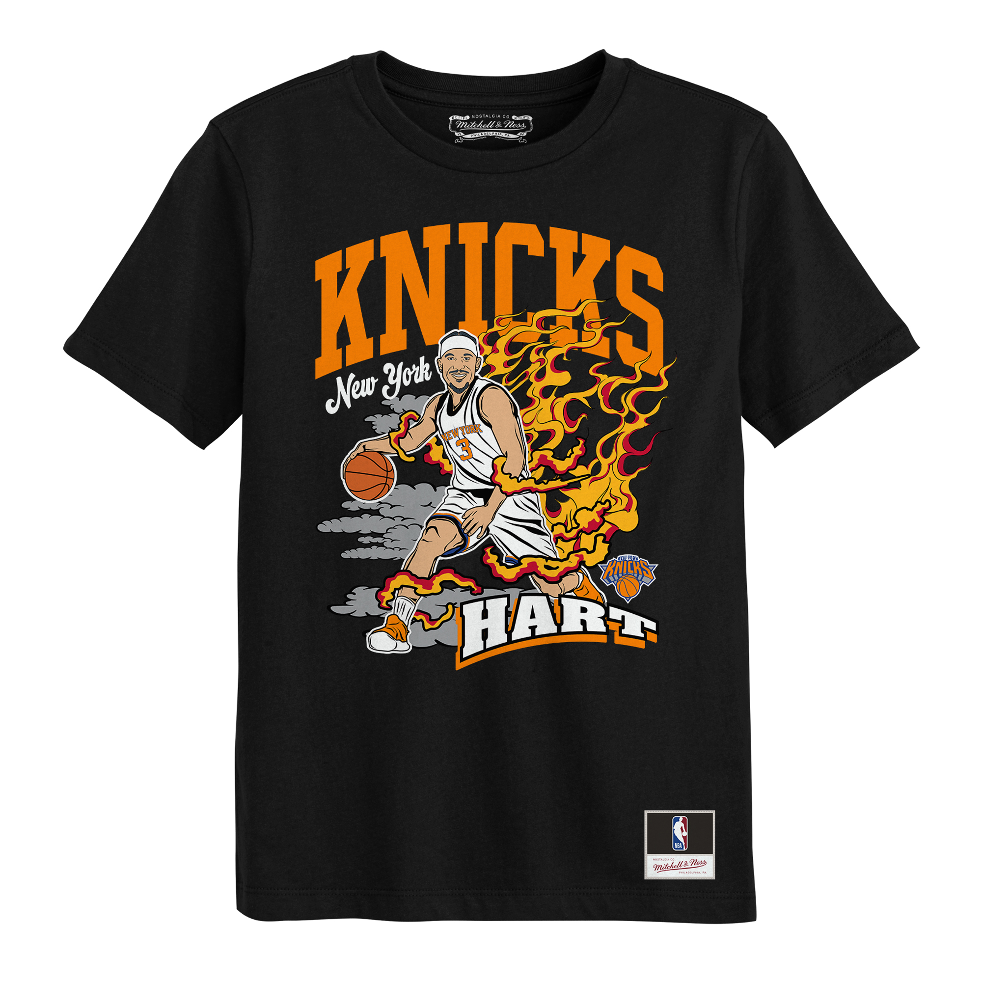 Preschool Mitchell & Ness Josh Hart Black New York Knicks Fired Up T-Shirt