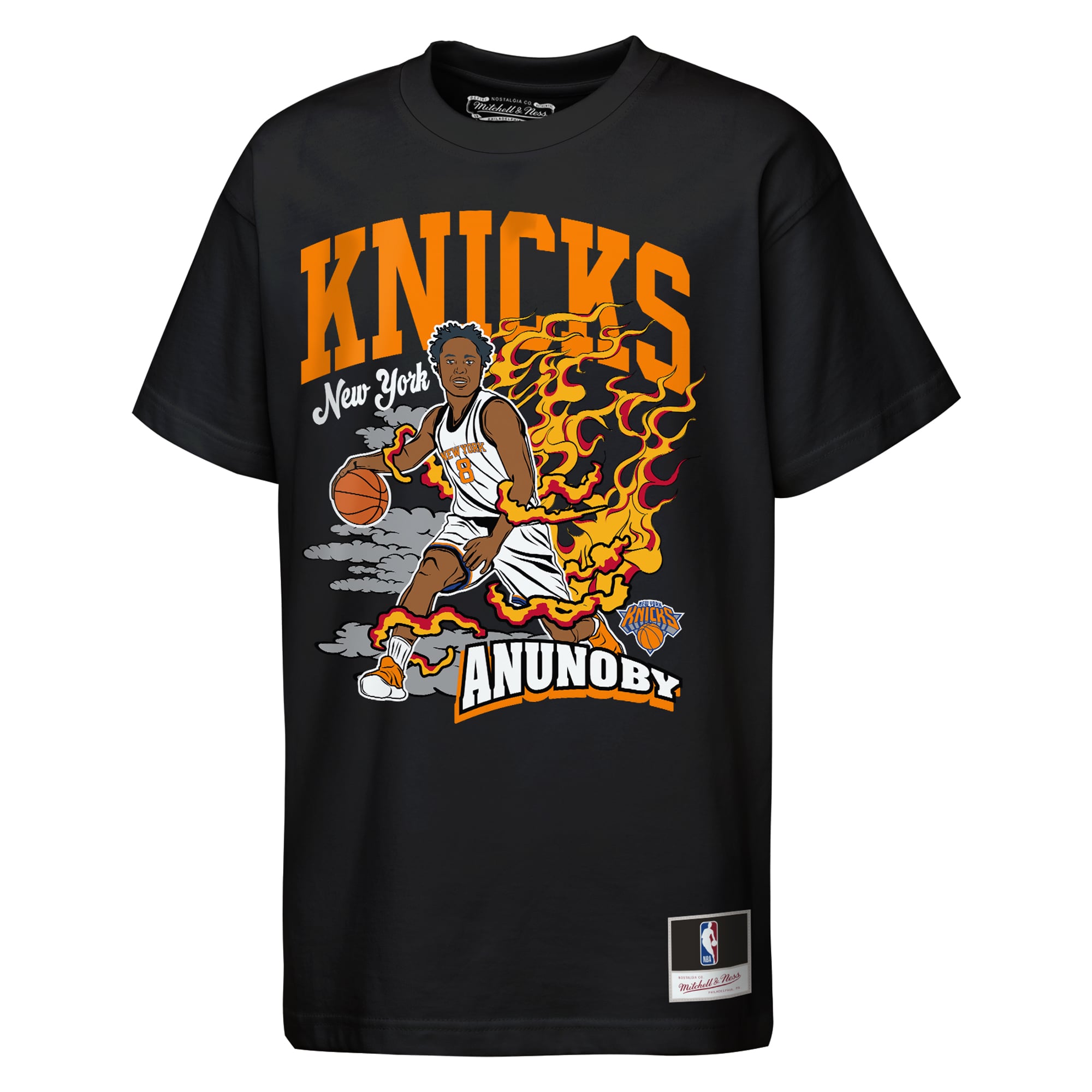 Youth Mitchell & Ness OG Anunoby Black New York Knicks Fired Up T-Shirt