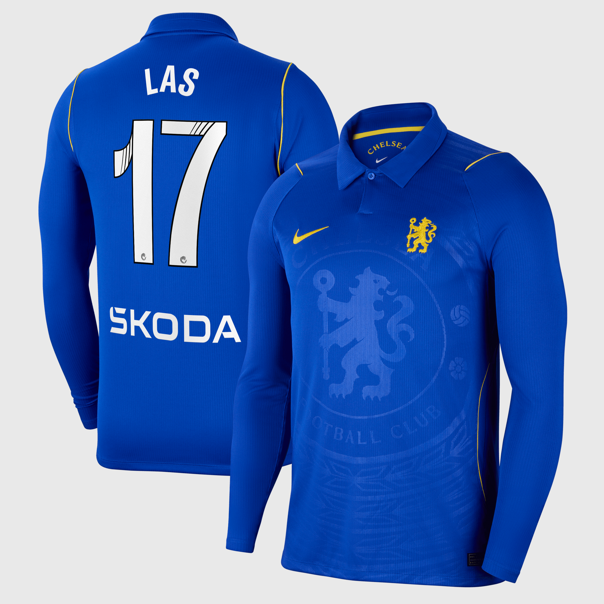 Maillot Nike Domicile Stadium Chelsea WSL 26/27 - Manches longues avec flocage Las 17