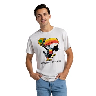 Men's League Collegiate Wear Cream Notre Dame Fighting Irish Guinness Toucan Tri-Blend T-Shirt