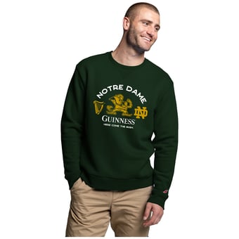 Men's League Collegiate Wear Green Notre Dame Fighting Irish Guinness Triple Logo Sweatshirt