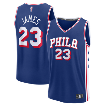 Youth Fanatics LeBron James Royal Philadelphia 76ers Fast Break Jersey - Icon Edition