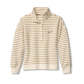 Women's Tommy Bahama  White San Francisco Giants Marina Del Mar Stripe Mock Neck Sweatshirt