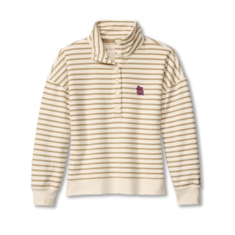 Women's Tommy Bahama  White St. Louis Cardinals Marina Del Mar Stripe Mock Neck Sweatshirt