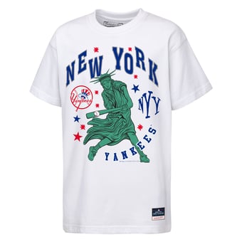 Youth Mitchell & Ness White New York Yankees Mascot Star Power T-Shirt