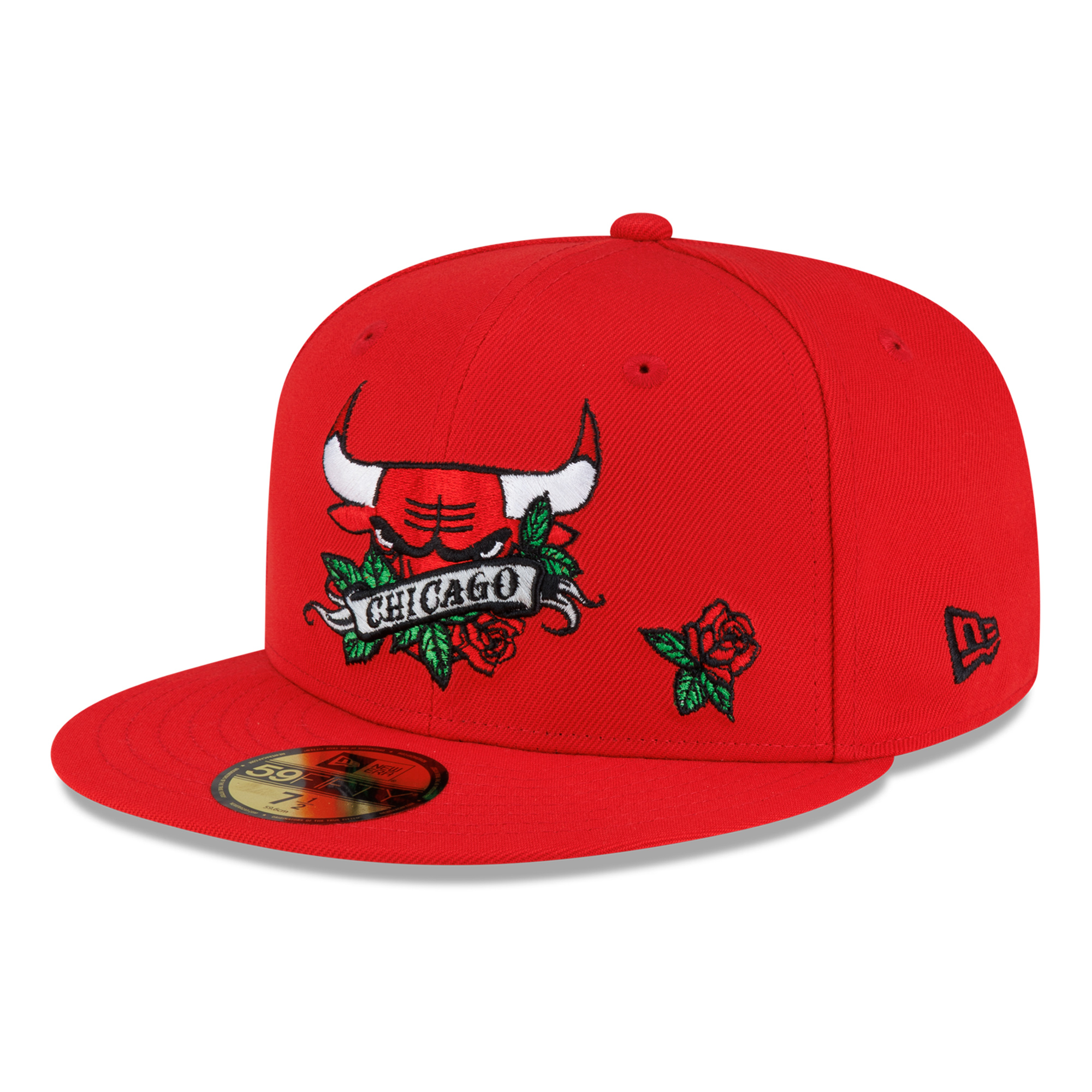 New Era Men's Red Chicago Bulls Rose Banner 59FIFTY Fitted Hat - Red