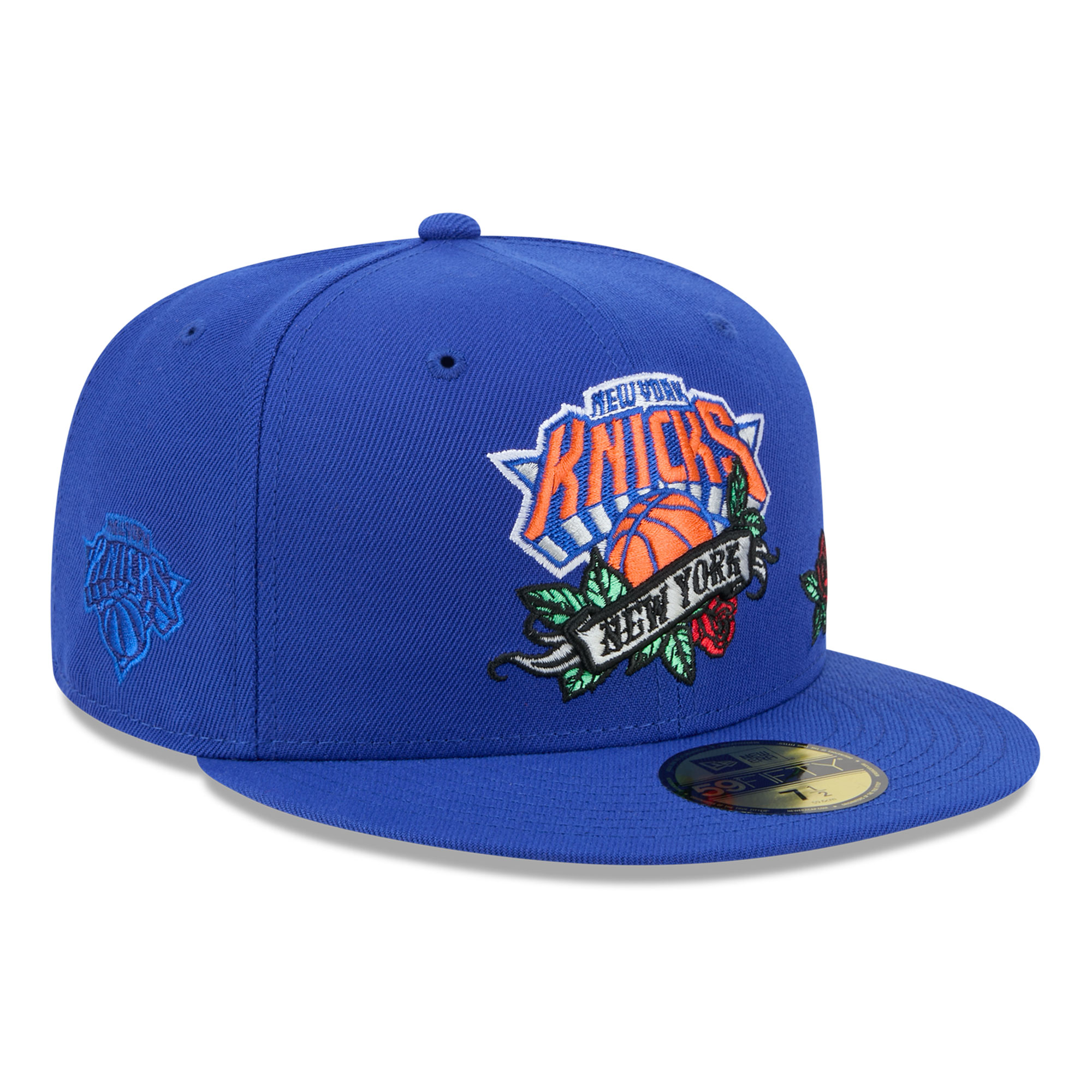 New Era Men's Blue New York Knicks Rose Banner 59FIFTY Fitted Hat - Blue